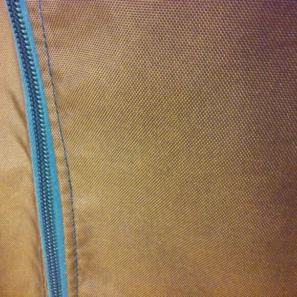 Vintage Chore Coat Utility Jacket Unisex-M/L Nylon Canvas Hood Zipper Pockets - Picture 8 of 10